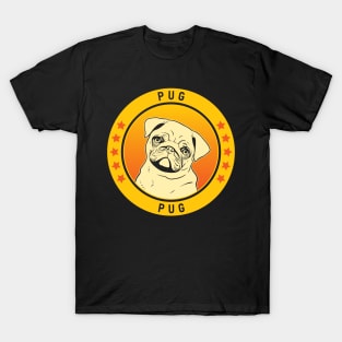 Pug Dog Portrait T-Shirt